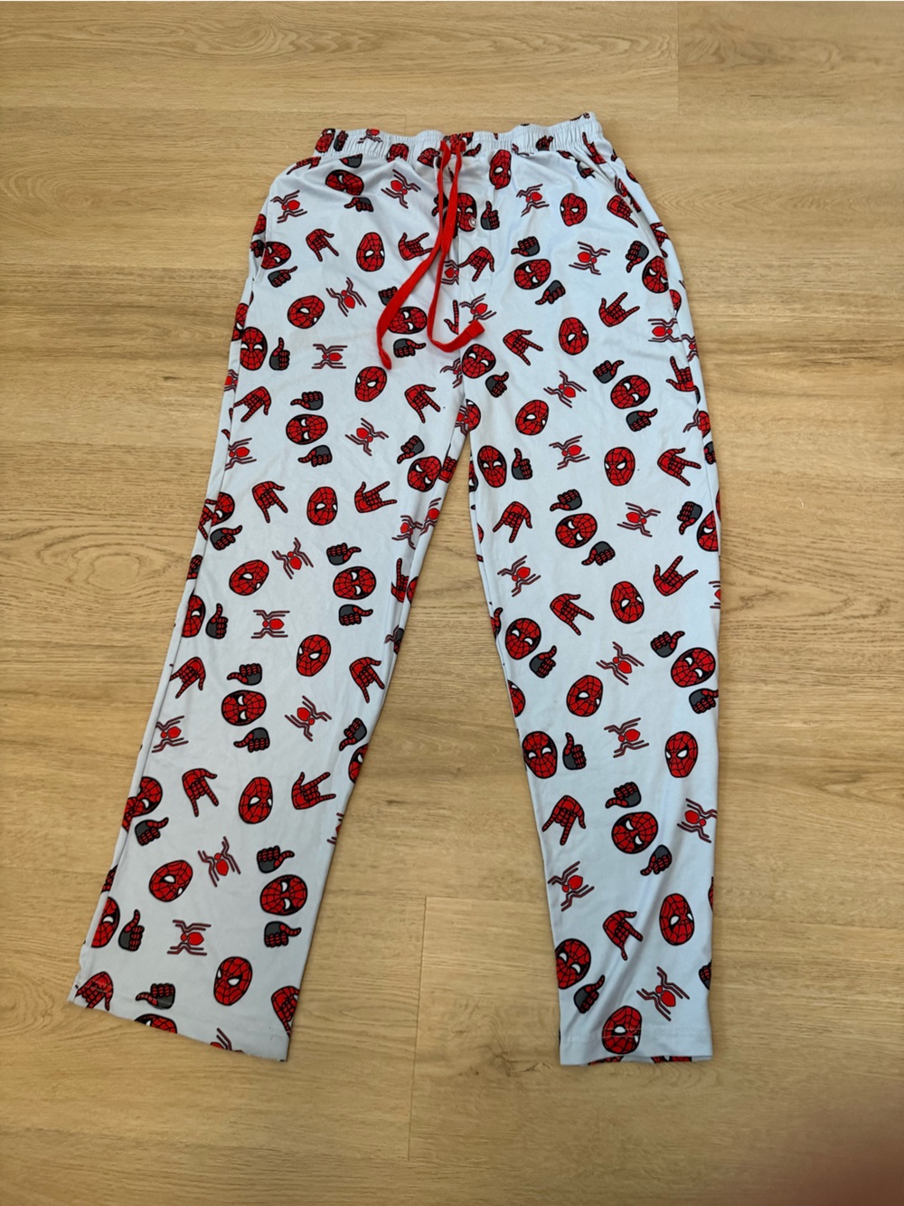 Women’s White & Red Spider Print Pajama Pants